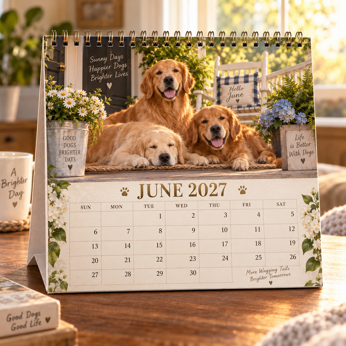 ❤️Golden Days 2027 Calendar 🐾 | 12 Months with the Dogs Who Make Life Brighter