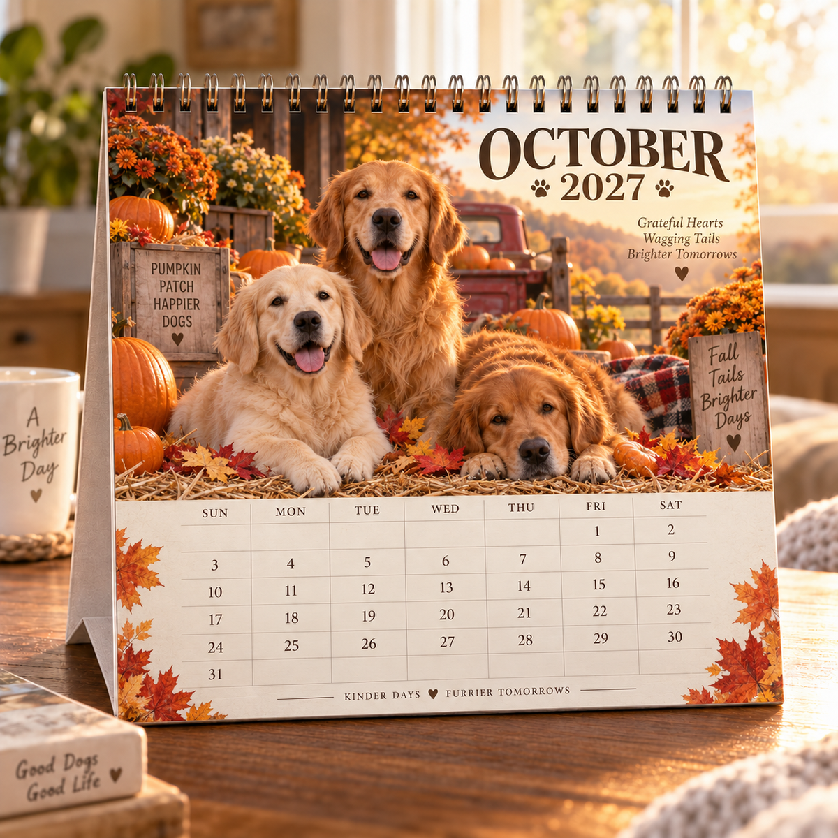 ❤️Golden Days 2027 Calendar 🐾 | 12 Months with the Dogs Who Make Life Brighter