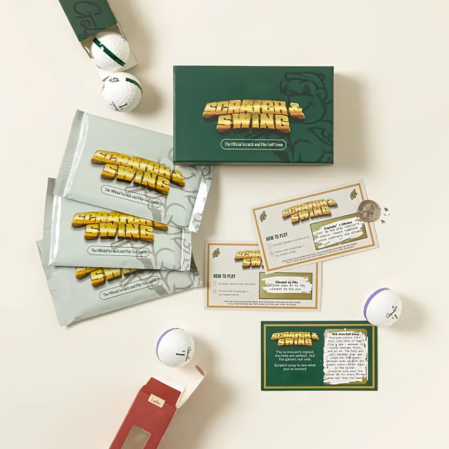 🏌️🎁 Scratch & Swing Scratch Off Golf Card Game (3-pack)