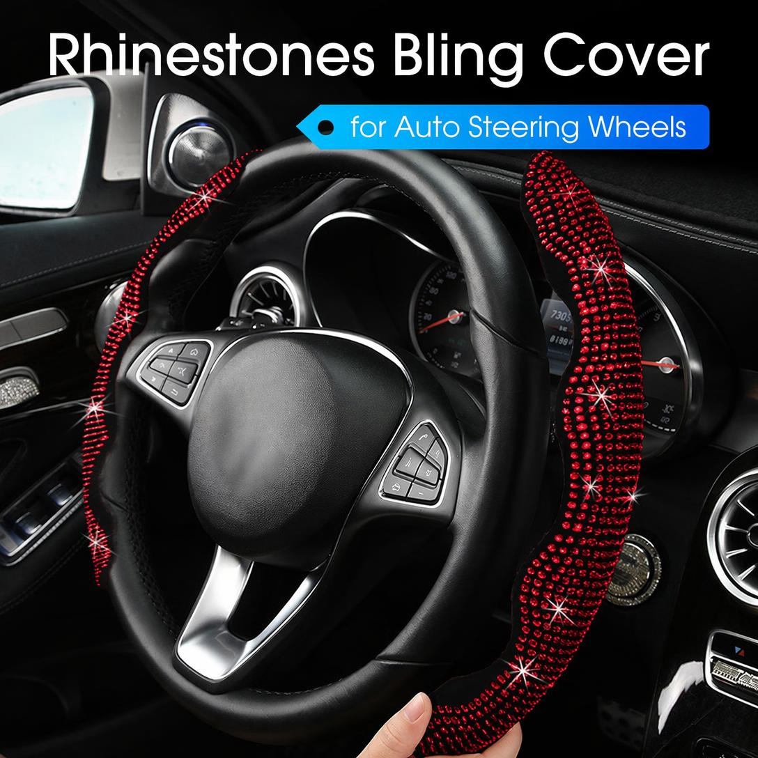 📢📢49% OFF !! ⏰Rhinestones Bling Cover for Auto Steering Wheels