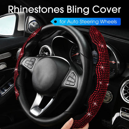 📢📢49% OFF !! ⏰Rhinestones Bling Cover for Auto Steering Wheels