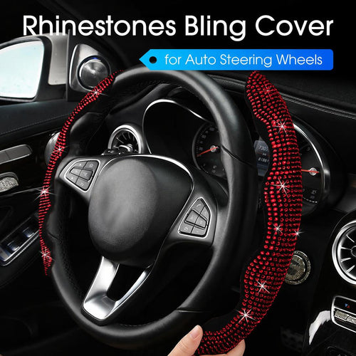 📢📢49% OFF !! ⏰Rhinestones Bling Cover for Auto Steering Wheels