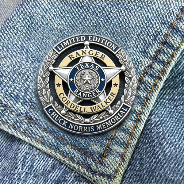 💥Chuck Norris Texas Ranger Cordell Walker Memorial Limited Edition Pin