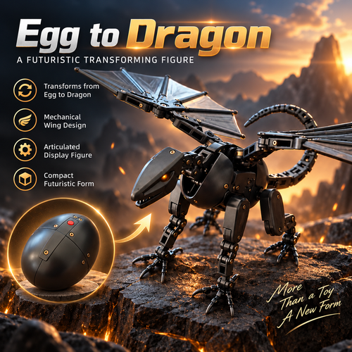 🥚🐉 DragonMorph – Egg to Dragon Transforming Mechanical Toy