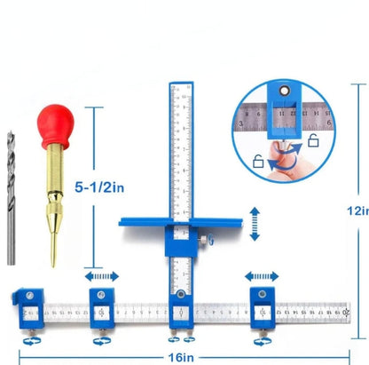 📏Precision Cabinet Hardware Jig - Handle & Pull Drill Guide Template for Door Drawer Installation