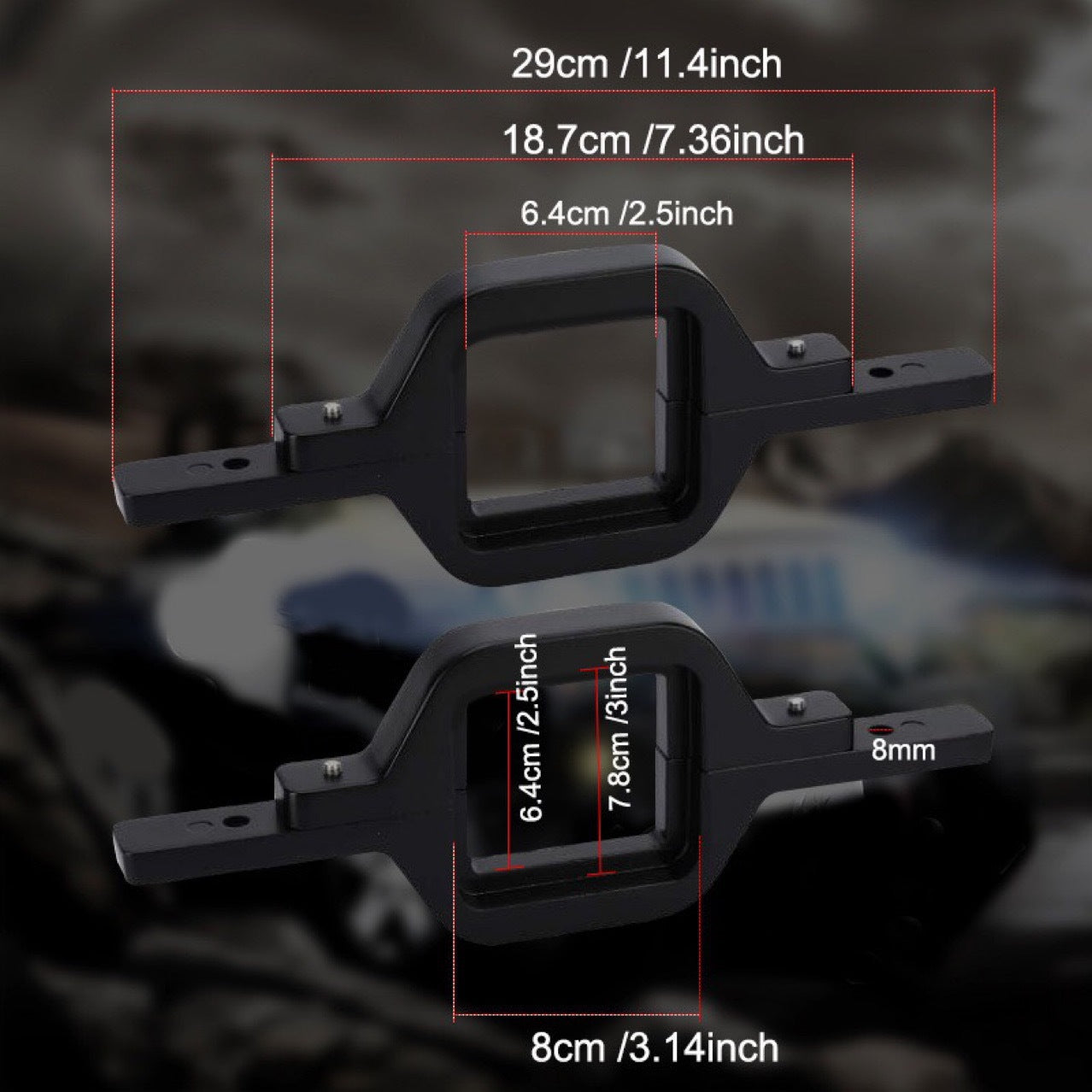4 Inch LED Pods with Tow Hitch Mounting Brackets