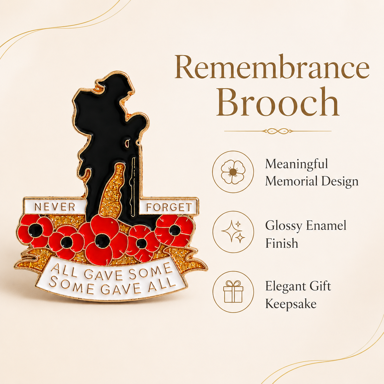 🌺 Limited Edition Red Poppy 111th Anniversary Remembrance Brooch