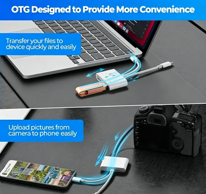 ⚡💾 3-in-1 USB-C memory card reader for phones, laptops, and Android devices