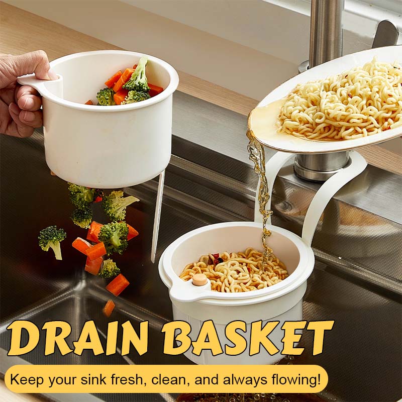 🔥Universal Clip-On Sink Drain Basket – The Multi-Functional Kitchen Strainer