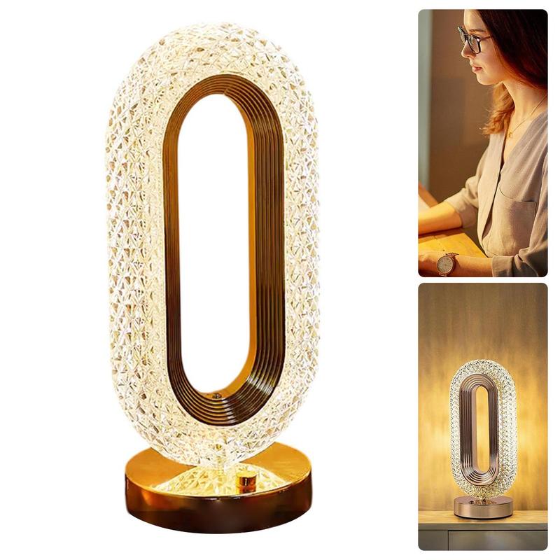 ✨ Rechargeable Luxury Crystal LED Night Light