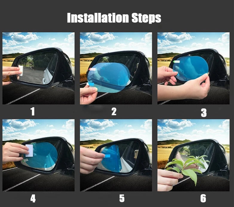 Anti-Rain Rearview Mirror Film 🌧️ Drive Safely in Any Weather ✈Fast Shipping Worldwide