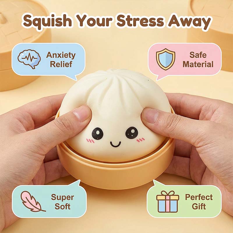 ⭐Ultra-rare Rainbow Smile Bun Squishy