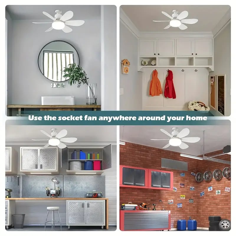 ⚡50K+ SOLD!🍃40W LED Ceiling Fan Light – 20.5” Ultra-Quiet 🎯  | For Bedroom 😴, Kitchen 👩‍🍳 & Garage 🛠️