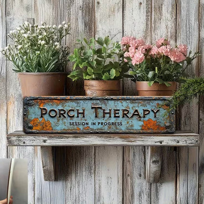 🏝️Country-style "Porch Healing" Metal Sign