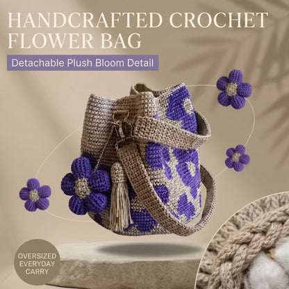🌼✨Hand-crocheted floral tote bag 🌼✨