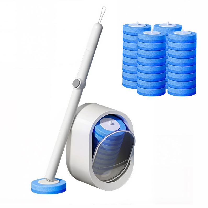 Disposable Toilet Brush System with 32 Refills
