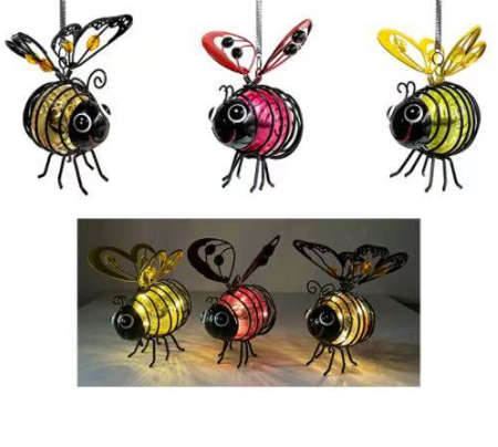 🐝Outdoor Hanging Solar Bee Light - Perfect Gift For Plant Lovers Moms Or Literally Anyone Who Smiles❤️