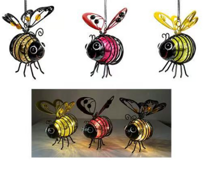 🐝Outdoor Hanging Solar Bee Light - Perfect Gift For Plant Lovers Moms Or Literally Anyone Who Smiles❤️
