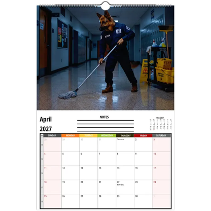 Funny German Shepherds Wall Calendar 2027
