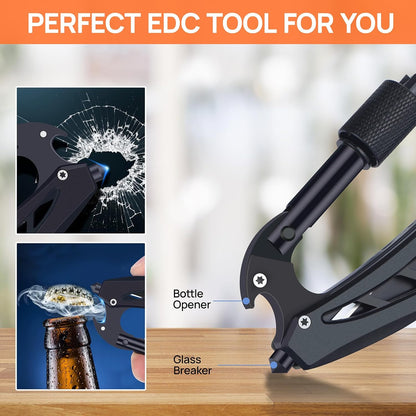 💥All-in-One Carabiner Multi Tool – Compact EDC Keychain with Knife & Screwdriver