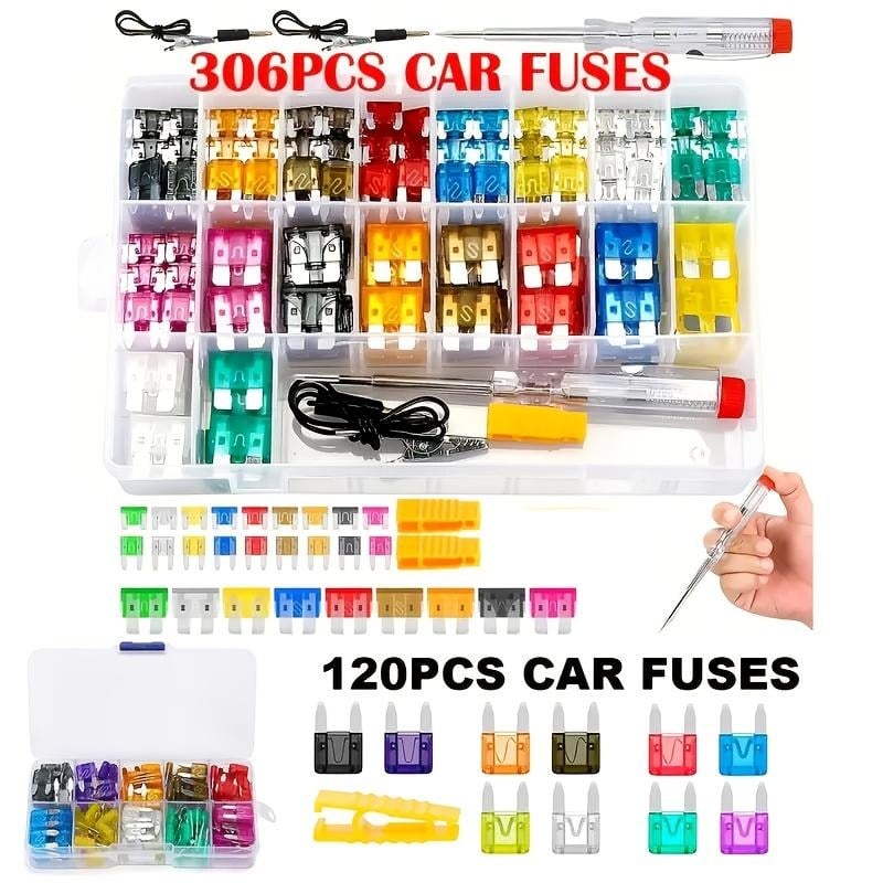 🔧 306 PCS Car Blade Fuse Assortment Set