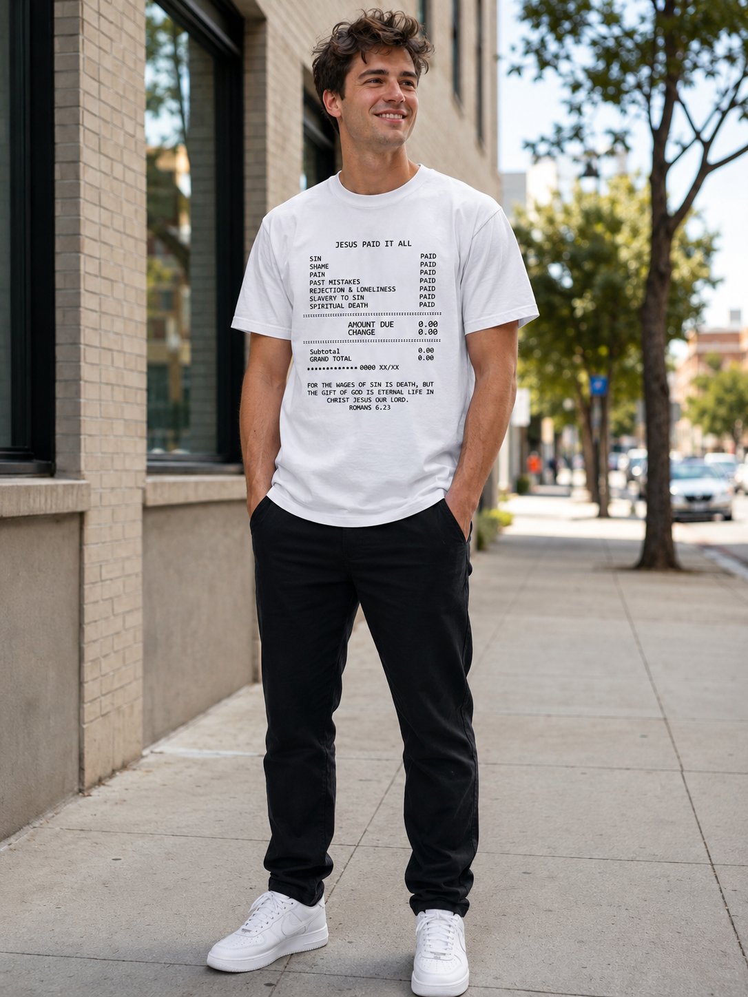 ✝️JESUS PAID IT ALL Graphic Print T-Shirt