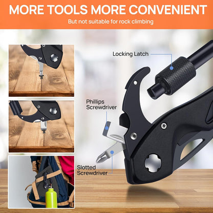 💥All-in-One Carabiner Multi Tool – Compact EDC Keychain with Knife & Screwdriver