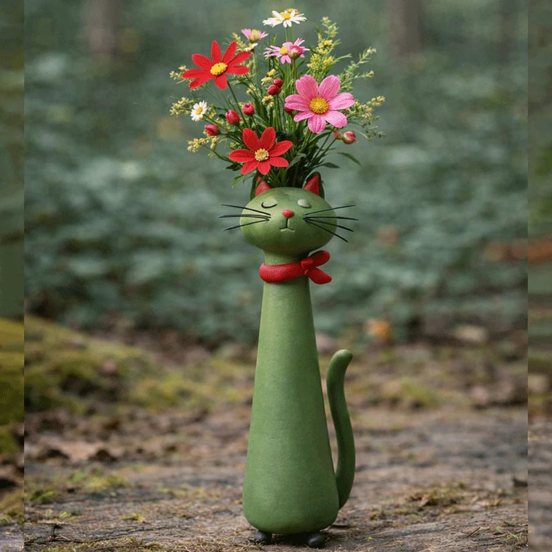 😻Handcrafted Quirky Cat Vase