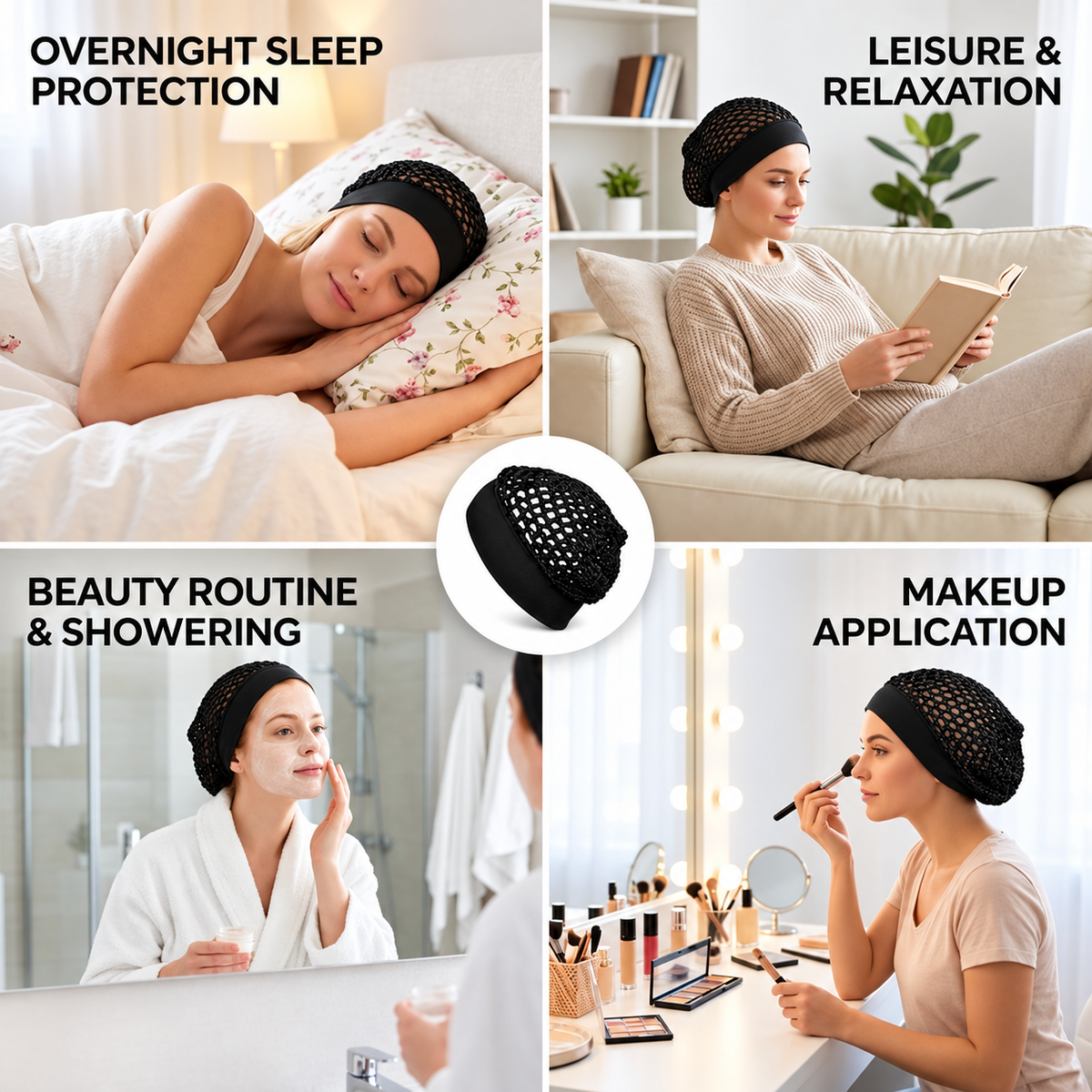 Wide Band Mesh Hair Cap