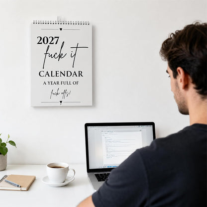 🥳2026 HOT SALE🥳💞50K+ SOLD!-Fuck It Calendar 2027, Funny Sweary Wall Calendar