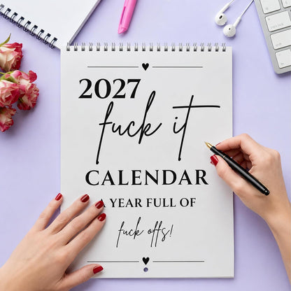 🥳2026 HOT SALE🥳💞50K+ SOLD!-Fuck It Calendar 2027, Funny Sweary Wall Calendar