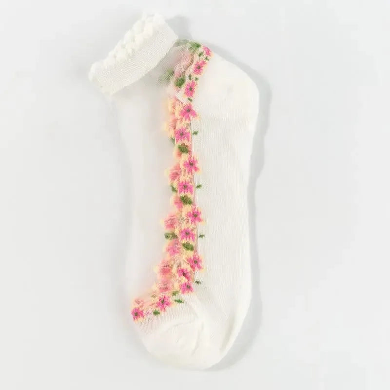🔥While Supplies Last 40% OFF!🌺Floral Lace Women's Spring Summer Ankle Socks