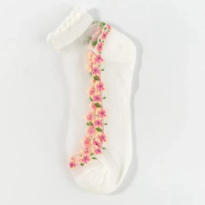 🔥While Supplies Last 40% OFF!🌺Floral Lace Women's Spring Summer Ankle Socks