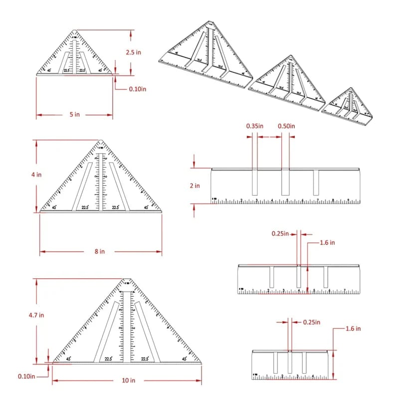 🔥Heavy-Duty Metalworking Miter Square for Tubing Layout