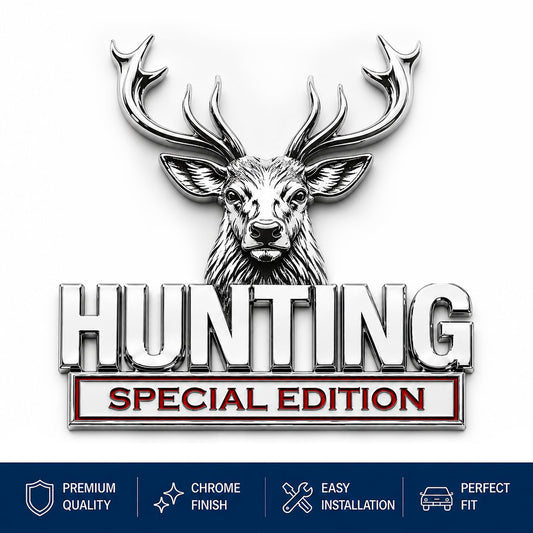 🦌 HUNTING Special Edition 3D Chrome Metal Car Emblem
