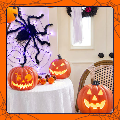 🎃LIMITED-TIME 50% OFF! ⏰Halloween Black Spider Decoration with Light🕷️