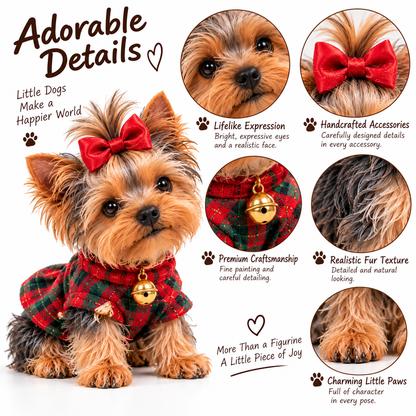 24 Days of Yorkshire Terrier – 24 Unique Yorkie Figurines | Christmas Collectible Gift Set