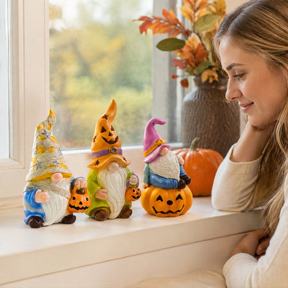 🎃🎄 Dual‑Season Gnome Figurine Set | Autumn & Christmas Indoor Tabletop Home Ornaments
