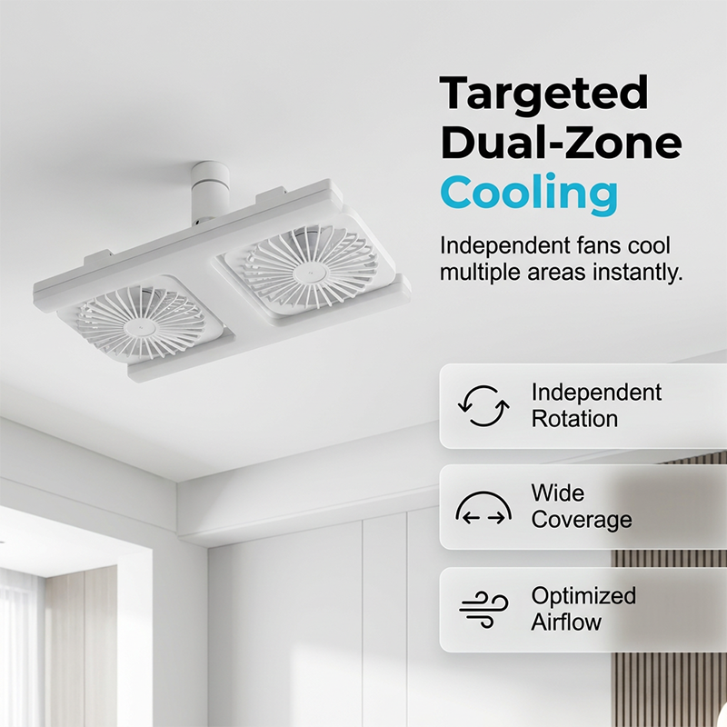 📢📢37% OFF !! ⏰ 2-in-1 LED Ceiling Fan Light – Dual Cooling, Ultra Bright, Tool-Free Install 🌀