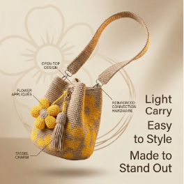 🌼✨Hand-crocheted floral tote bag 🌼✨