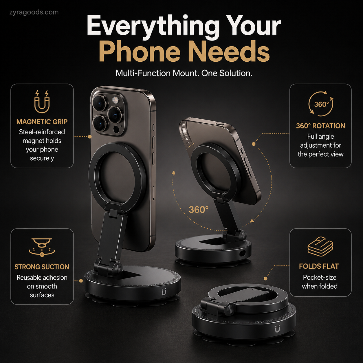 🎉 2026 Sale — Over 31,000 Sold! 💞 Multi-Functional Magnetic & Suction Phone Stand