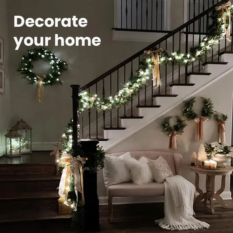 🎄 LED Copper Wire Firecracker Fairy Lights – Flexible Twinkling String Lights for Festive Home Décor