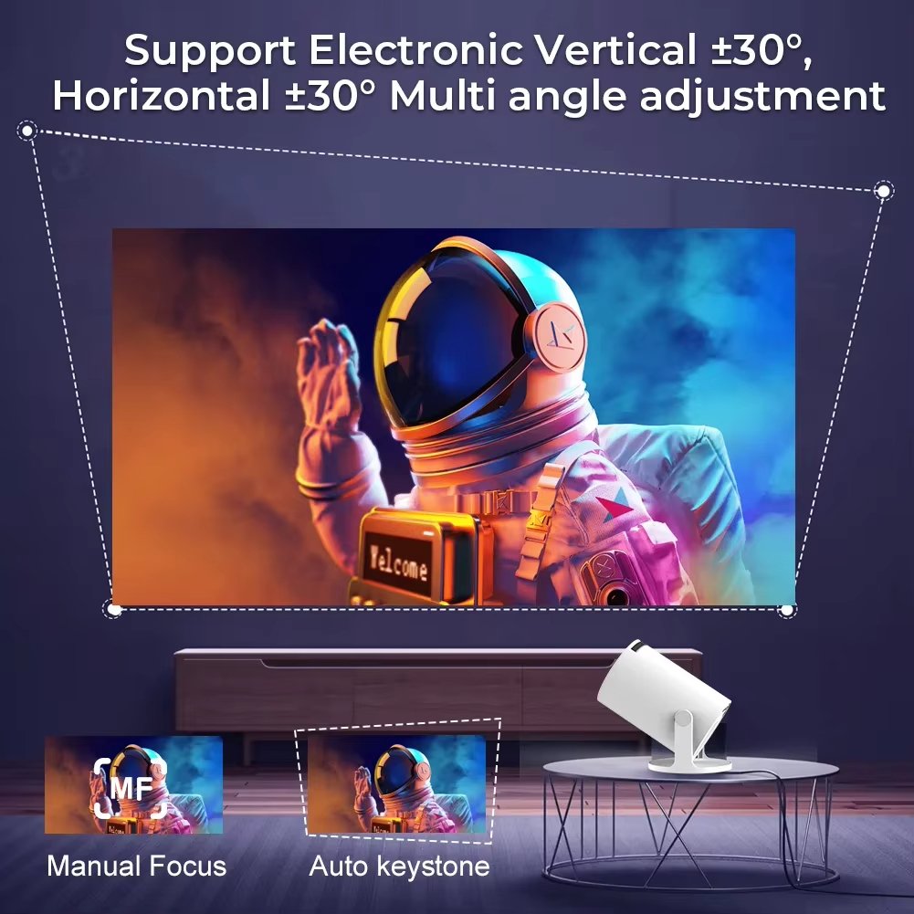🎥✨Portable 2.4G/5G Wifi Smart Projector – 4K Home Cinema & Game 1080P HD Projector