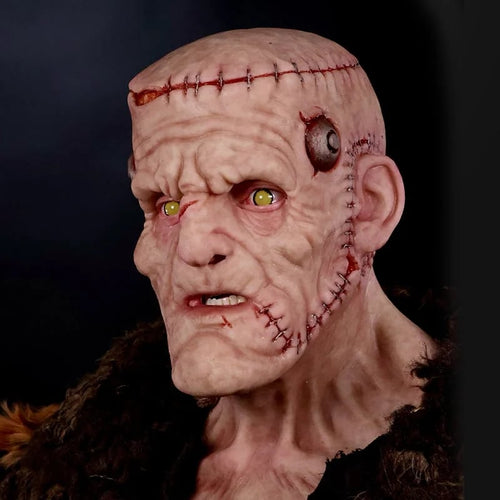 ⭐👹 Stitched Monster Full-Head Silicone Horror Mask | Costume Piece