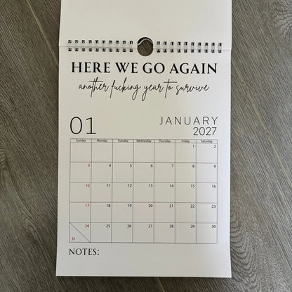 🥳2026 HOT SALE🥳💞50K+ SOLD!-Fuck It Calendar 2027, Funny Sweary Wall Calendar