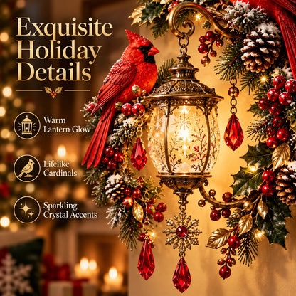 🔥😍Cardinal Lantern Wall Decor – A Warm Holiday Glow