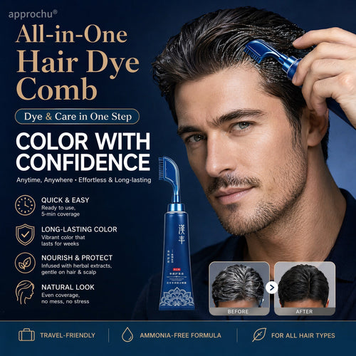 🔥 Limited-Time 49% Off –Herbal Hair Dye Comb for Home Use
