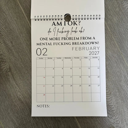 🥳2026 HOT SALE🥳💞50K+ SOLD!-Fuck It Calendar 2027, Funny Sweary Wall Calendar
