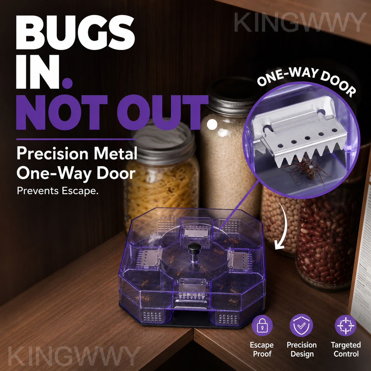 Reusable Effective Roach Trap， Non-Toxic Sticky Cockroach Catcher for Kitchen Home Indoor Pest Control
