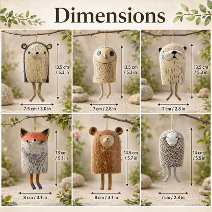 🌿Handmade Whimsical Animal Wind Chime Ornaments